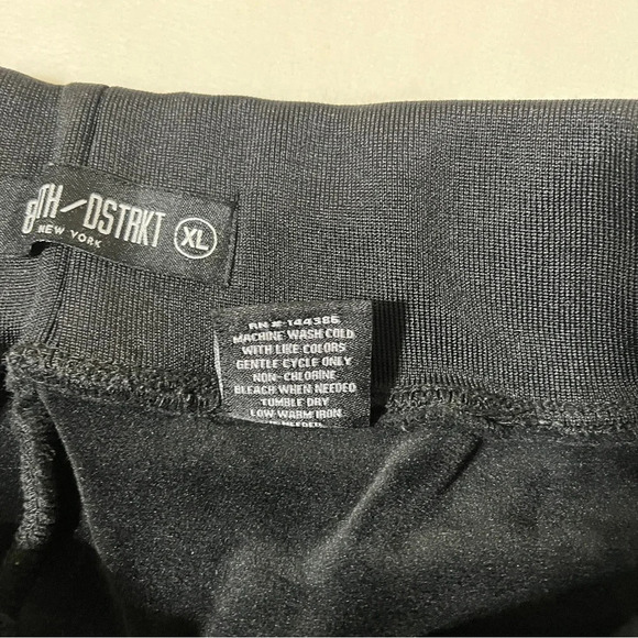 8IGHTH DSTRKT Mens Black Joggers Gold Trim Royal Angel Down Leg Size XL - Picture 10 of 13